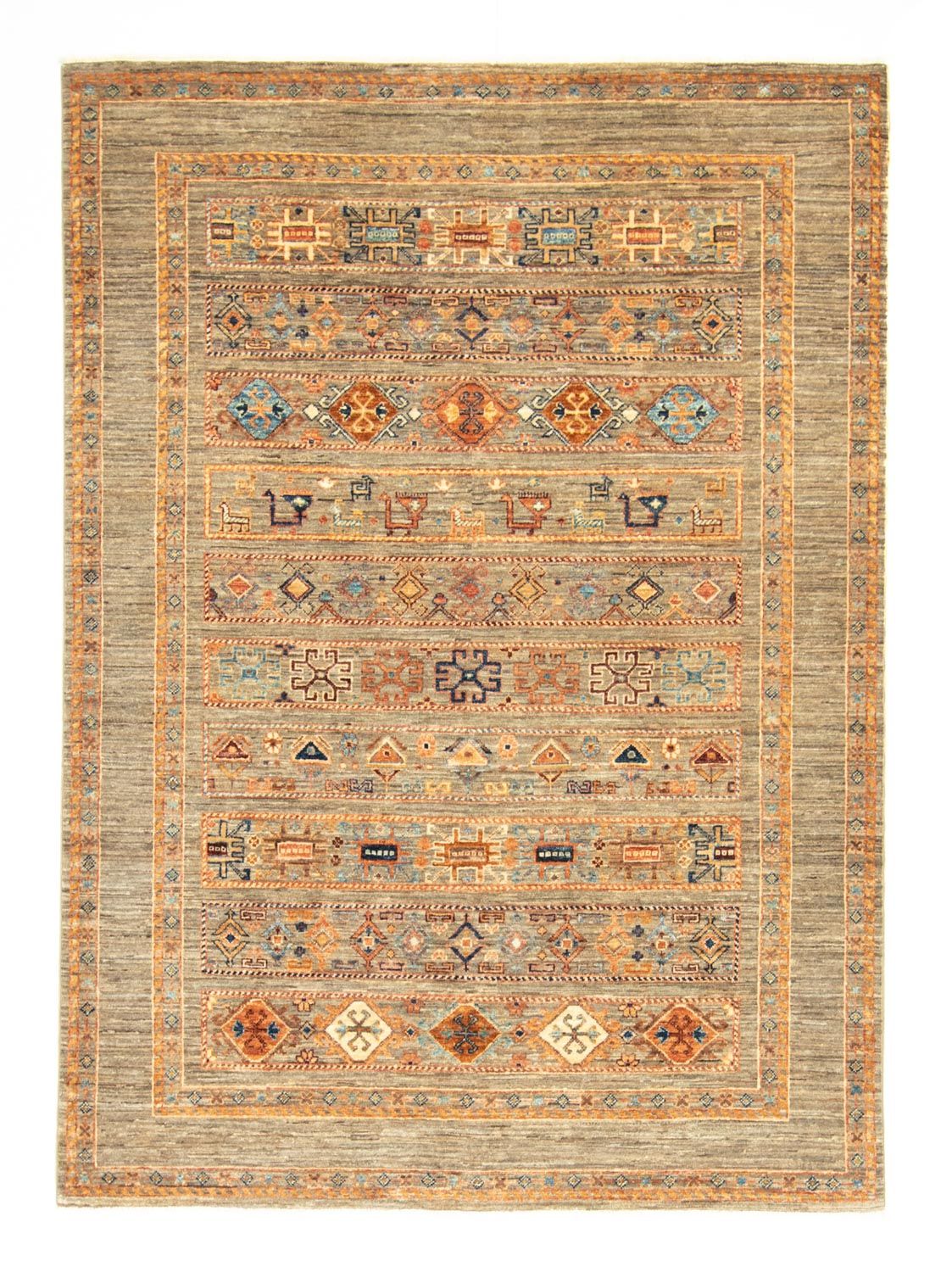 Ziegler Teppich 199 x 150 cm - grau