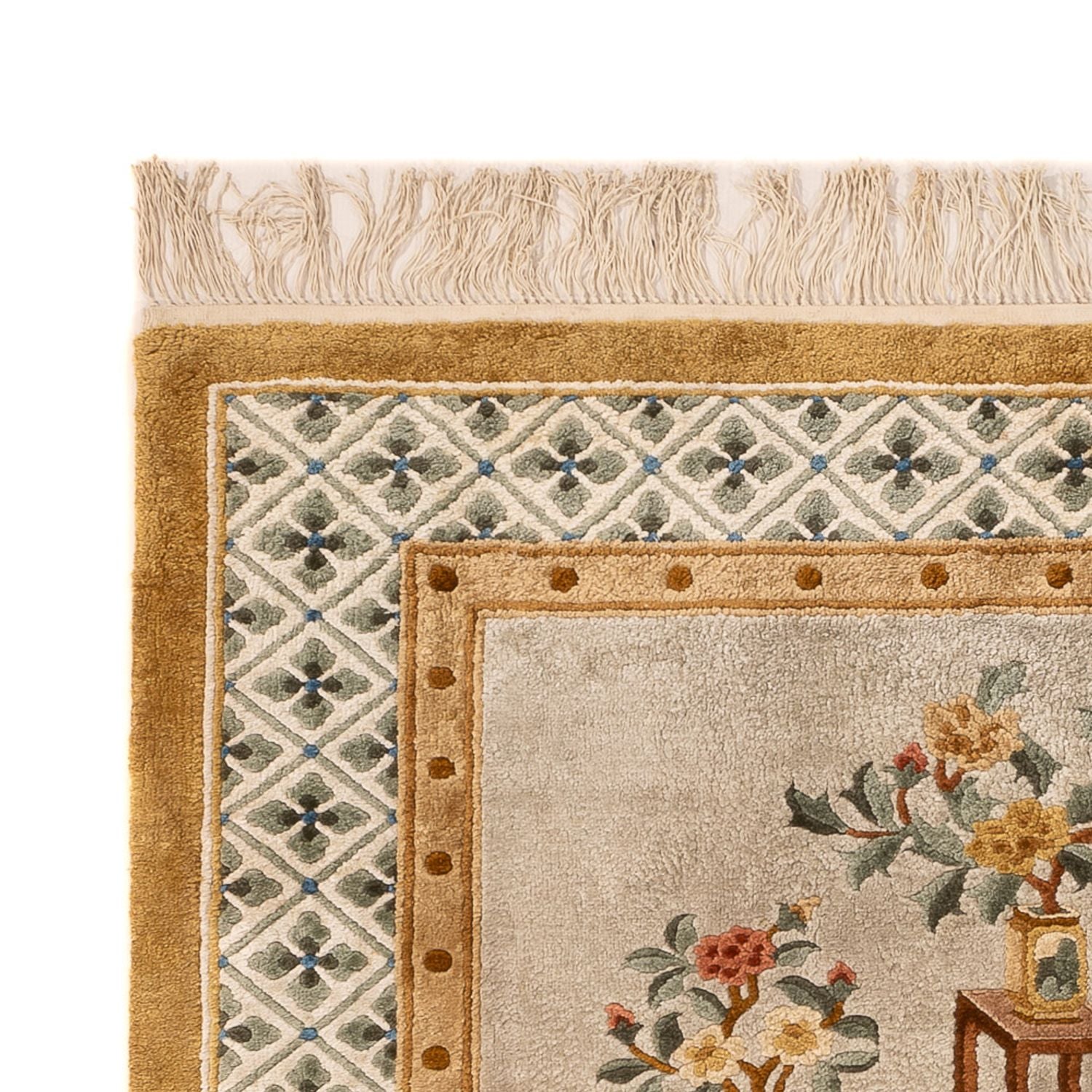 Seidenteppich - China Seide - 154 x 93 cm - dunkelbeige